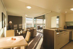 Two Bedroom Apartment features spacious lounge, kitchen & balcony.