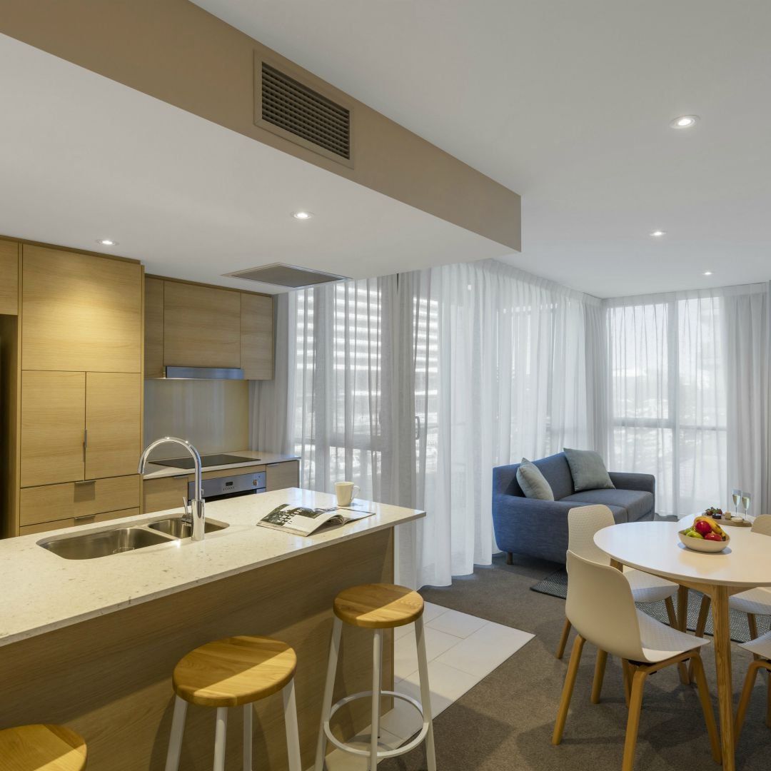Avani Broadbeach 1 bedroom ocean suite living out